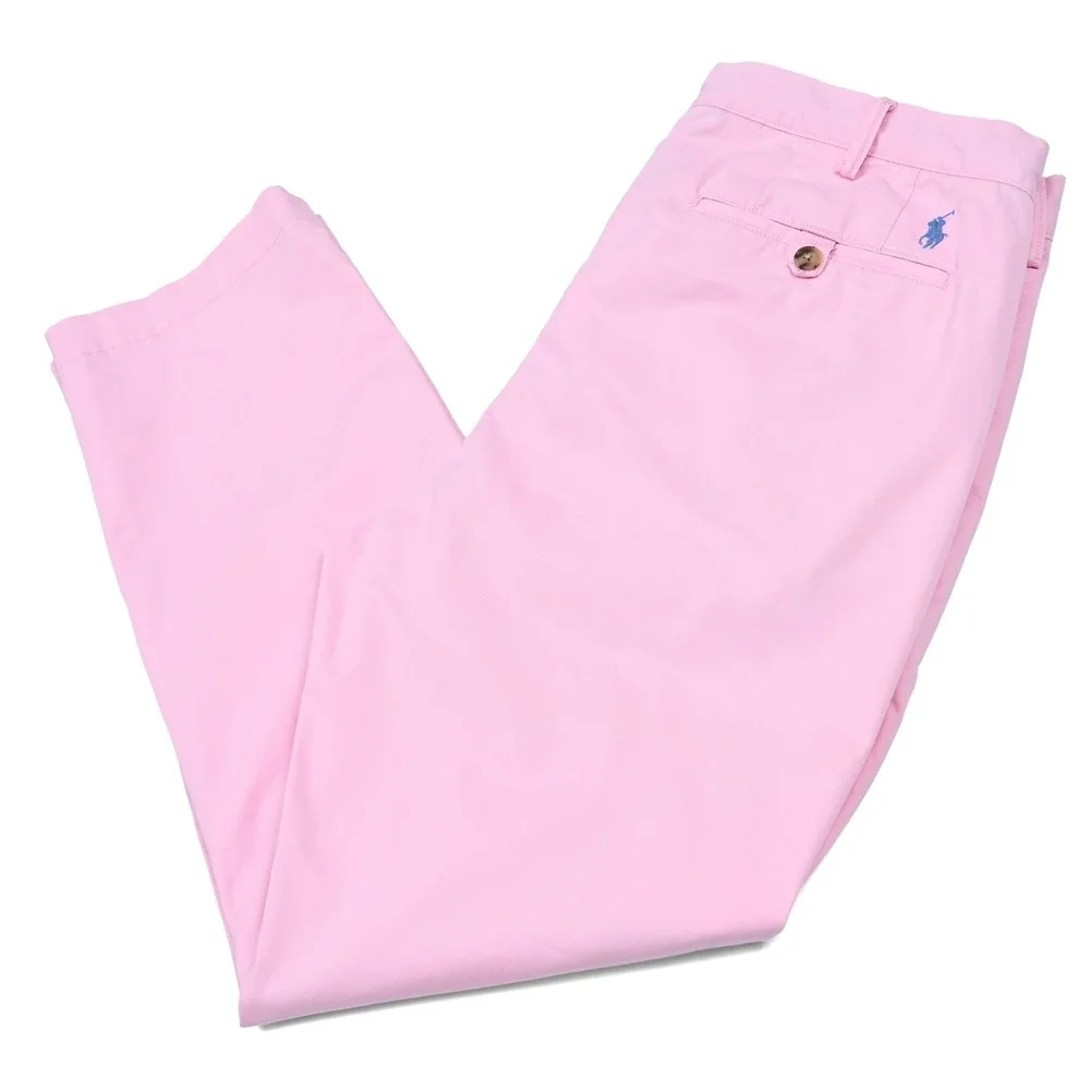 Polo Ralph Luaren Stretch Straight Fit Chino Pants Pink Men's 36x32 (37x31)